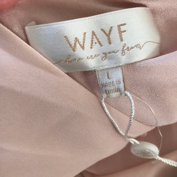 WAYF Penny One Shoulder Gown DAMAGED hem due to rolling rack never worn LARGE - Picture 7 of 7